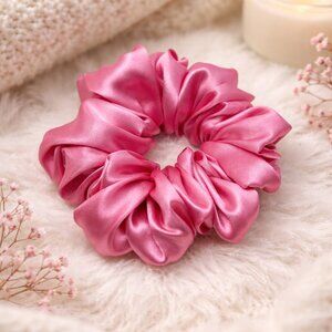 Pink Satin XXL Scrunchie